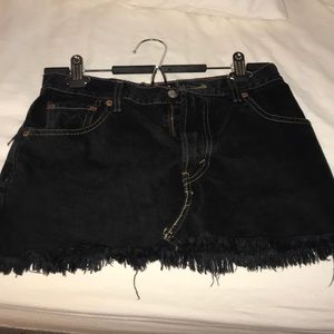 Black Jean Skirt